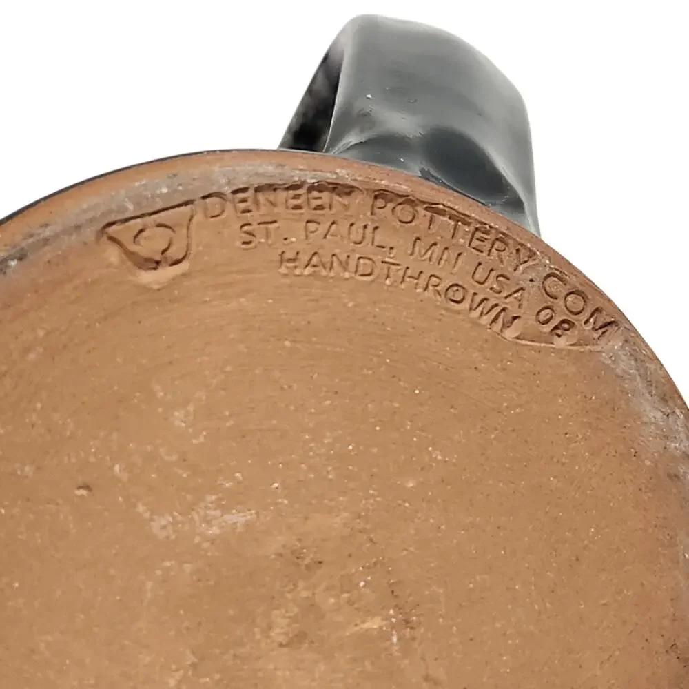 DENEEN POTTERY COFFEE MUG CUP PANAMA CITY BEACH FL BROKEN EGG CAFE SOUVENIR GIFT - Picture 2 of 5